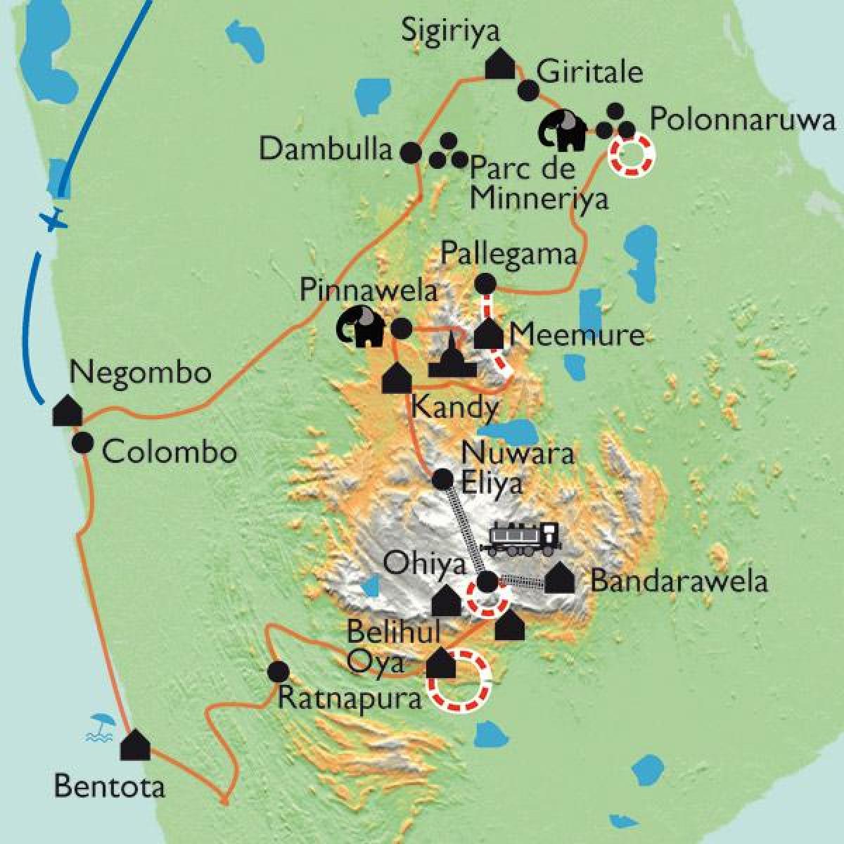 Шри Ланка на мапи Сигирии