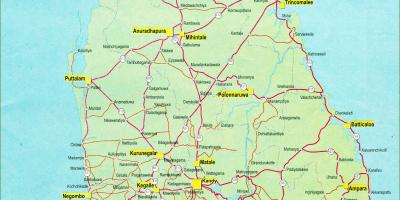 Удаљеност мапу пута Шри Ланке