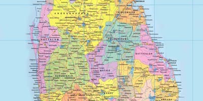 Карта Шри Ланке словачки "мапе пута"