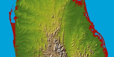 Карта Шри Ланке 3д